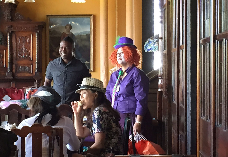 Image of Debra New at the Annual Mad Hatter Tea Party