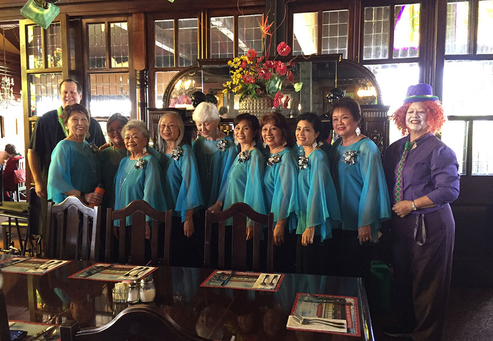 image of Na Leo Lani Chorus at Mad Hatter event